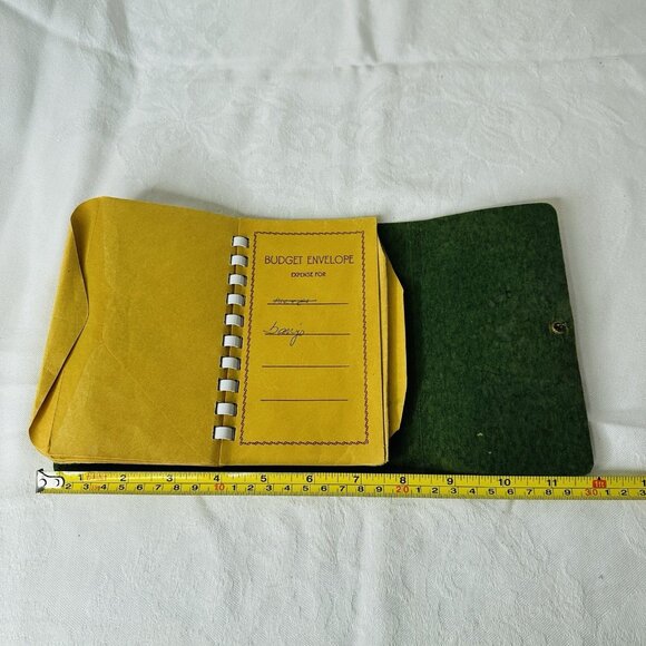 Vintage Dollar Saver Budget File Income Expenses Pad Envelopes Snap Close Binder - Picture 11 of 14